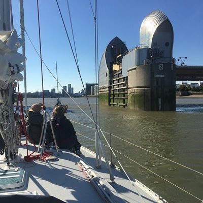 Thames Barrier - Sailing to London